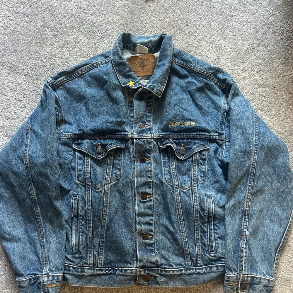 Vintage Cirque Du Soleil Embroidered Denim Jacket